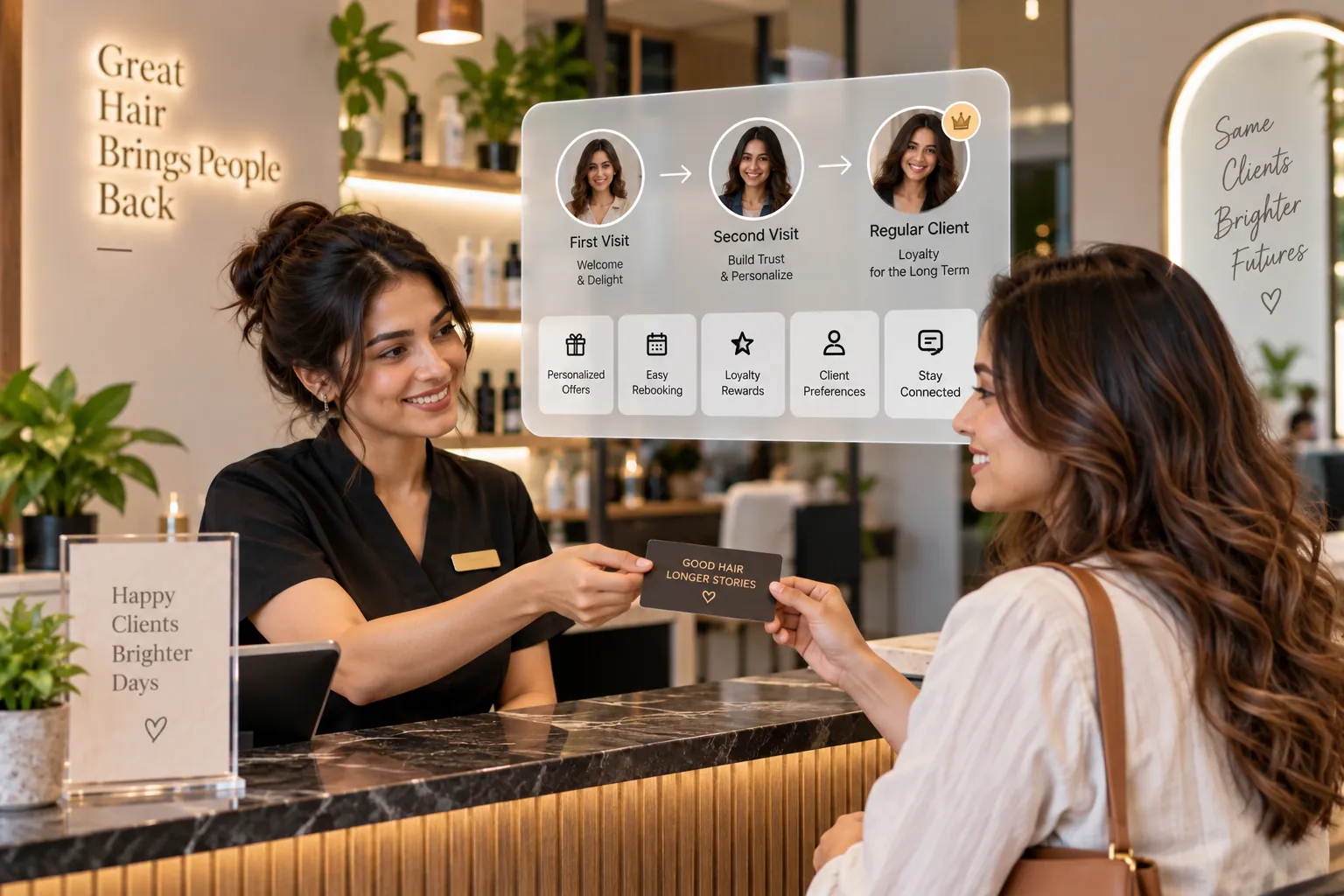 Salon client retention strategy for converting first-time customers into loyal repeat clients