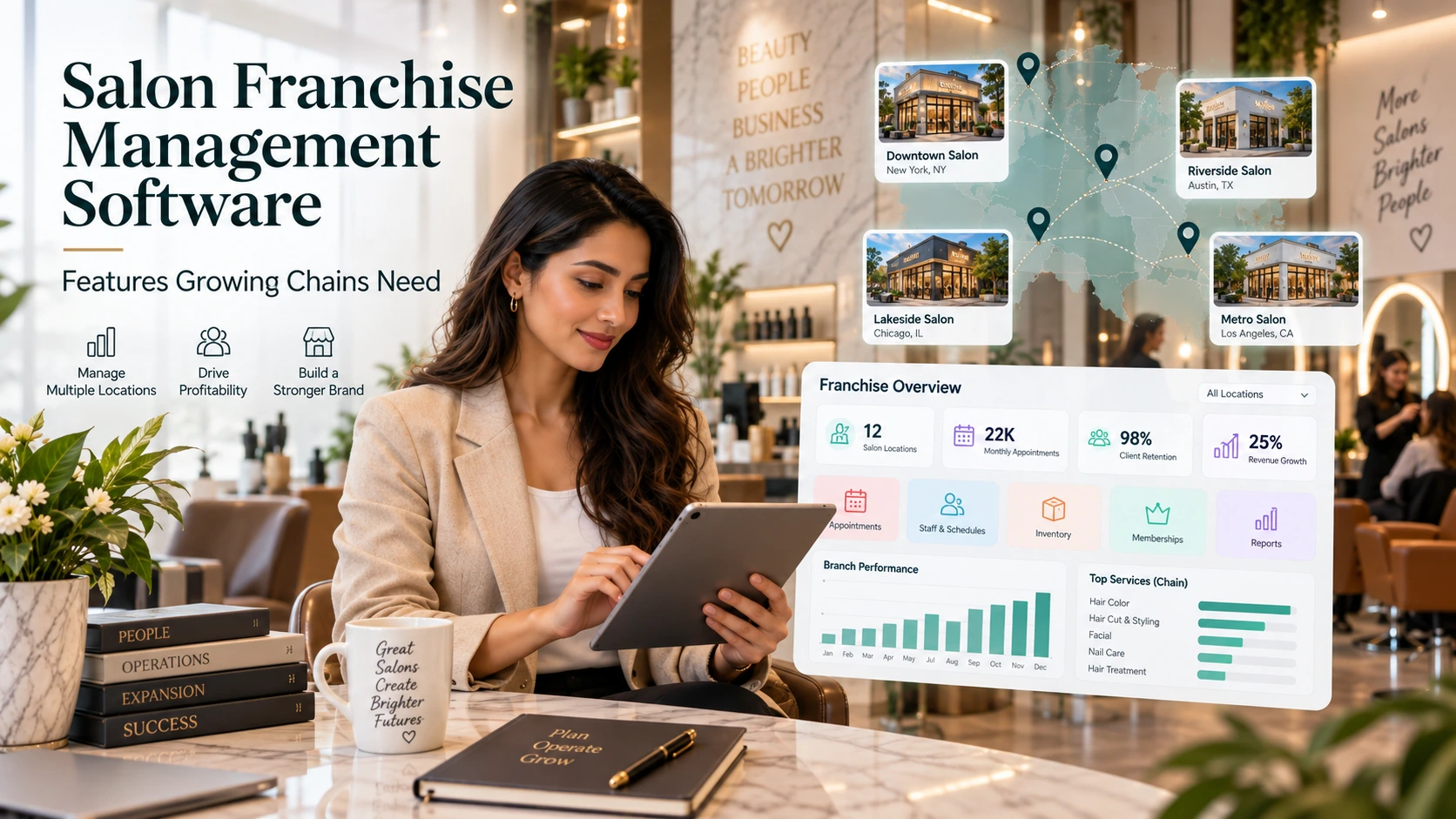 Salon franchise management software for growing multi-location salon chains